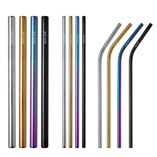 316 stainless steel straw milk tea straw 304 elbow thick metal straw pearl milk tea straw Amazon