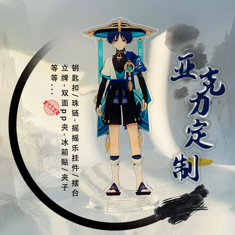 Акриловая подставка, милый аниме-значок, настольные украшения, подарок для детей и студентов, брелок-клипса