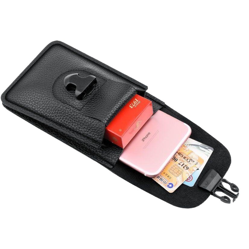 New Men's Thin Double-Layer Waist Bag, Multifunctional Phone Bag for Wearing with a Belt, Waterproof Outdoor Coin Purse for Middle-Aged and Elderly People