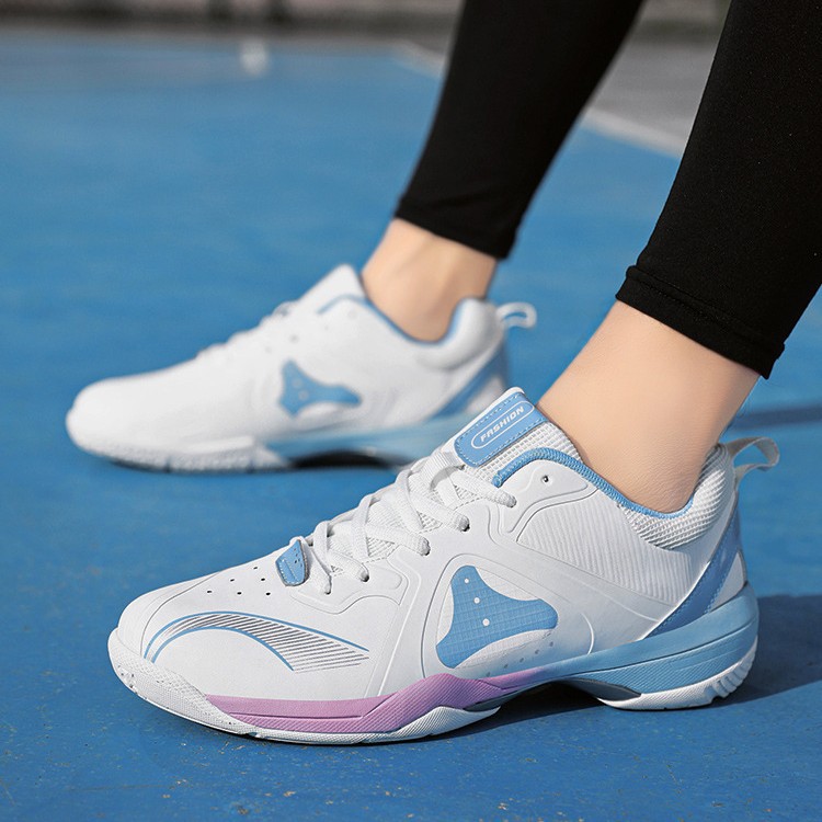 Zapatos de bádminton para mujer, zapatos deportivos antideslizantes resistentes al desgaste para pareja, superficie de malla transpirable, zapatos de entrenamiento de competición para jóvenes estudiantes, adultos