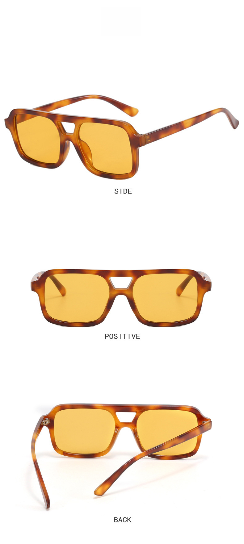 Women's Retro Sunglasses Double Beam Small Frame Fashion Glasses_voghion.com