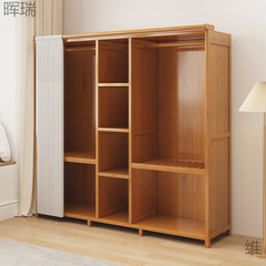 衣柜家用卧室收纳出租房用经济型简易组装拉帘布衣橱新款