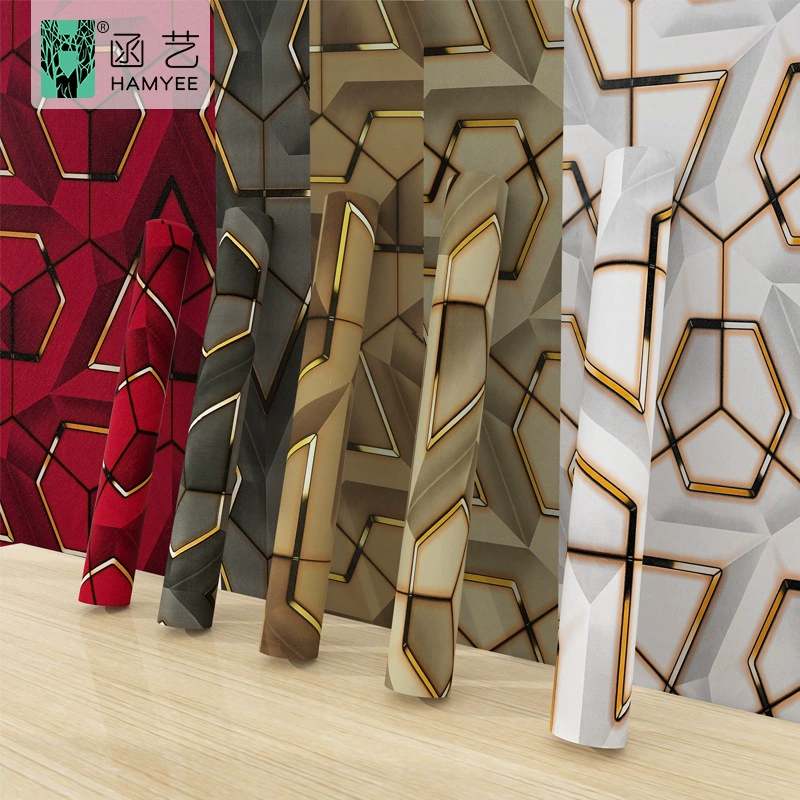 Nins самоклеящиеся обои 3D трехмерная геометрическая наклейка на стену для отеля