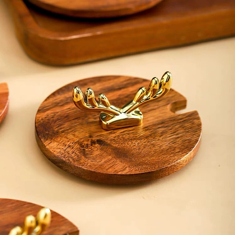 Скандинавские творческие поделки с головой оленя с винтами чашка крышка ручка аксессуары украшения дома кулон для хранения ювелирных изделий