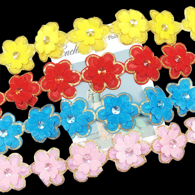 Factory direct selling stage ethnic clothing decorative plum border…