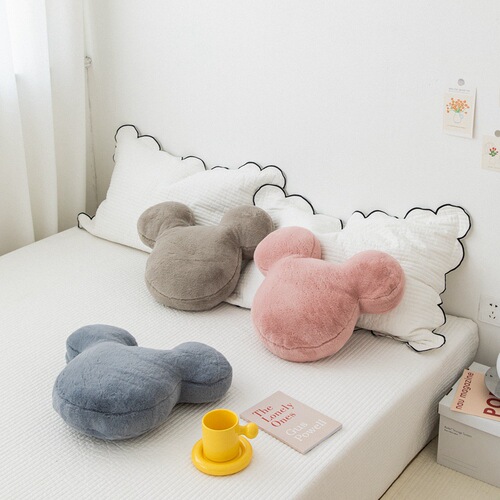 Nordic Rabbit Plush Shaped Pillow Creative Cartoon Cute Sofa Backrest Core Lumbar Backrest Bedside Cushion Soft Bag