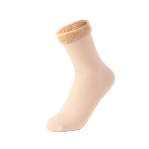 [One piece drop shipping] Velvet thickened snow socks mid-tube autumn and winter new imitation nylon cuffed floor socks for men and women
