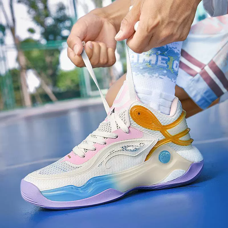 Настоятельно взрывные светящиеся баскетбольные кроссовки, мужская обувь, спортивная обувь на резиновой подошве, обувь большого размера через границу