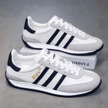 2025春秋休闲运动潮牌跑步百搭时尚爆款鞋透气帆布男士鞋一件代发