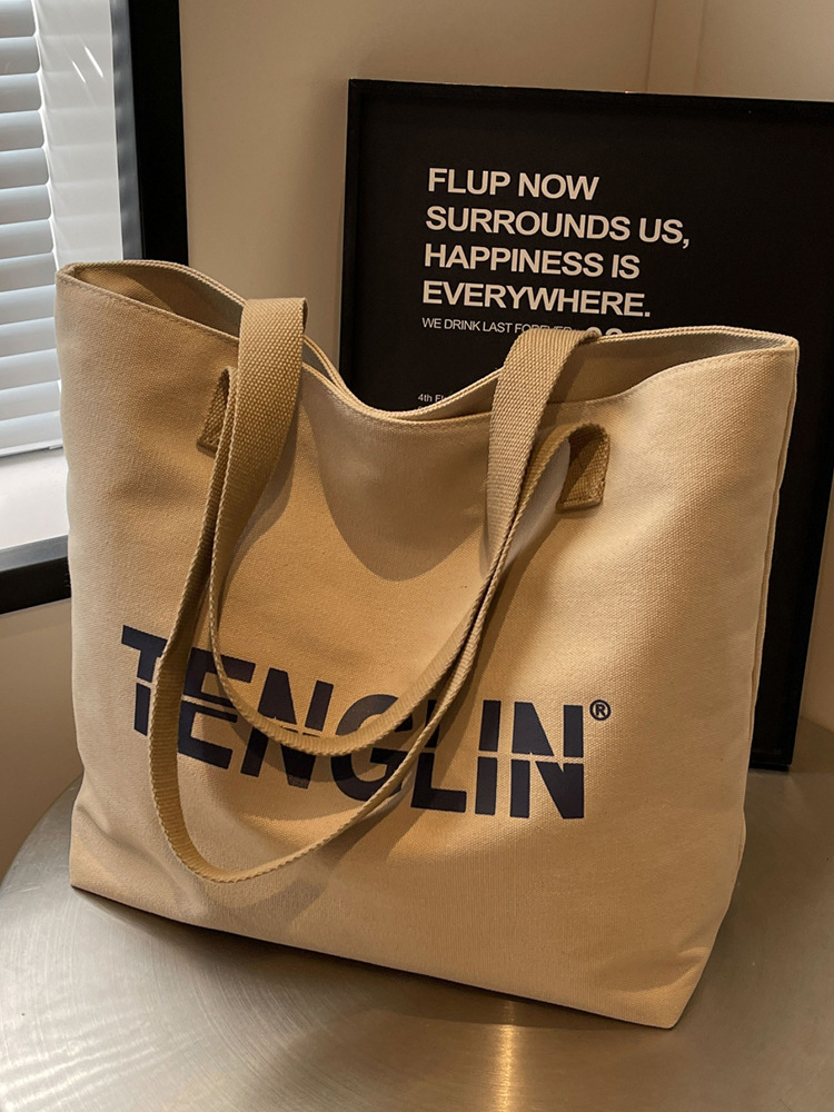 Casual lienzo clase de viaje bolsa de mujer gran capacidad 2025 nuevo verano versátil bolsa de hombro popular este año image 3