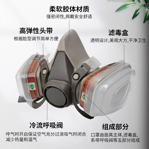 6200 Anti-toxic Mask, Spray Paint, Coal Mine, Chemical, Formaldehyde Gas, Anti-toxic Mask, Welding, Dust, Anti-toxic