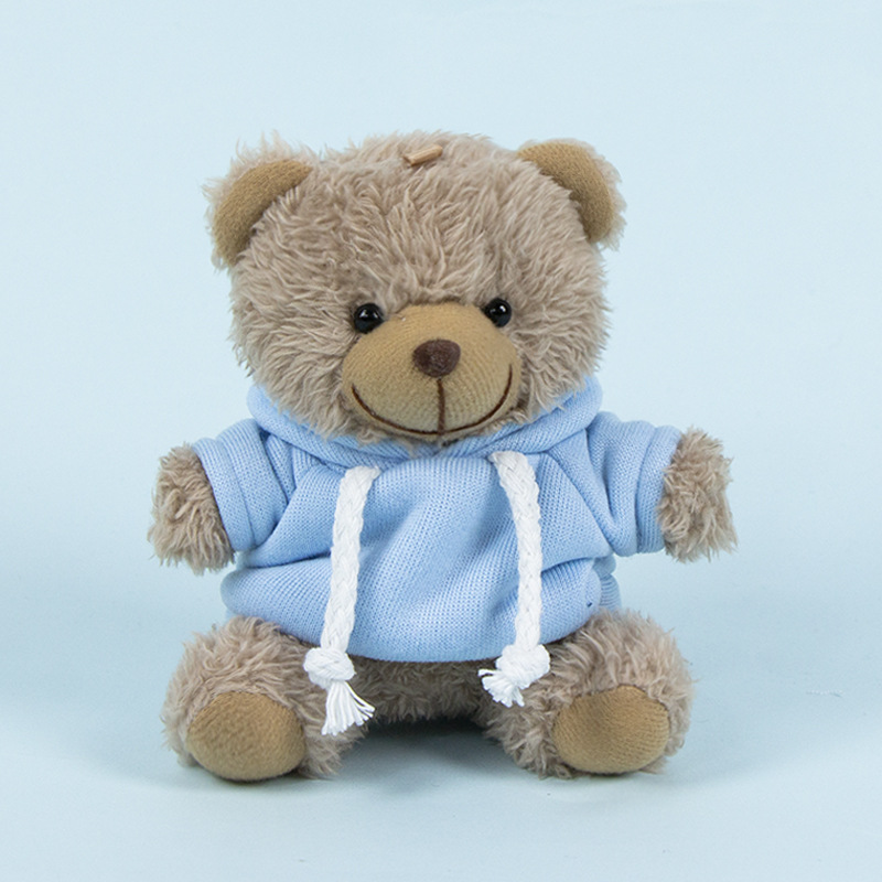 Lindo osito llavero colgante regalo creativo muñecas de peluche vestidas osito de peluche colgante de mochilas escolares para parejas