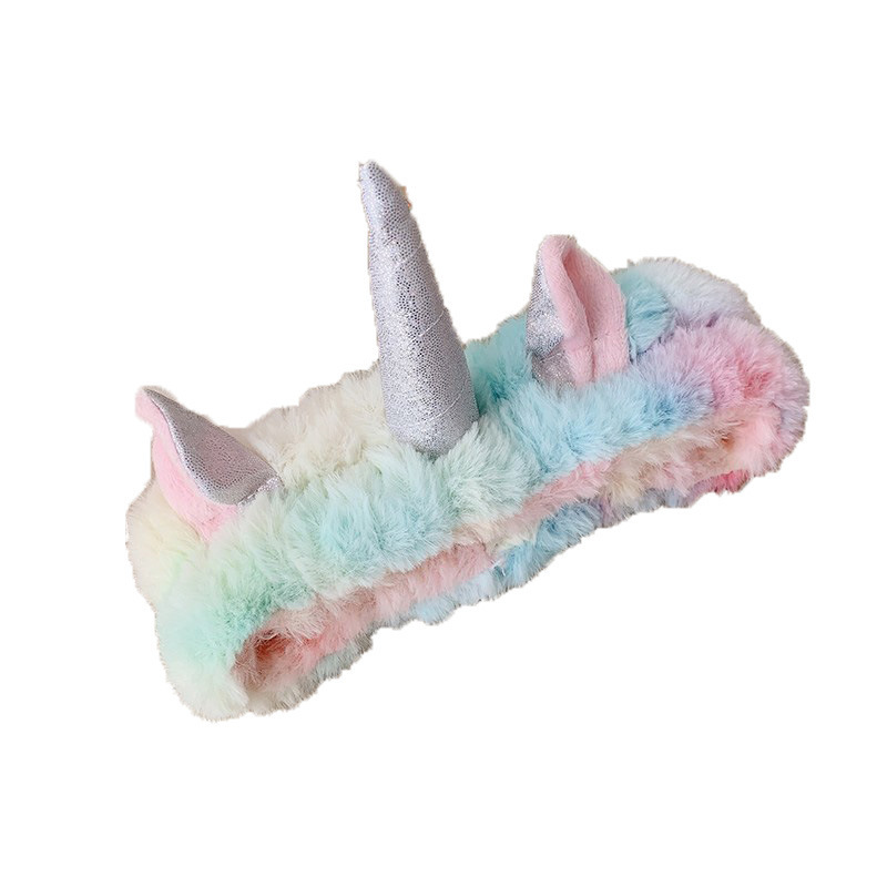 [Entrega de una pieza] Europa y América Internet celebridad chica máscara de maquillaje Super lindo gato orejas Arco Iris unicornio banda de pelo