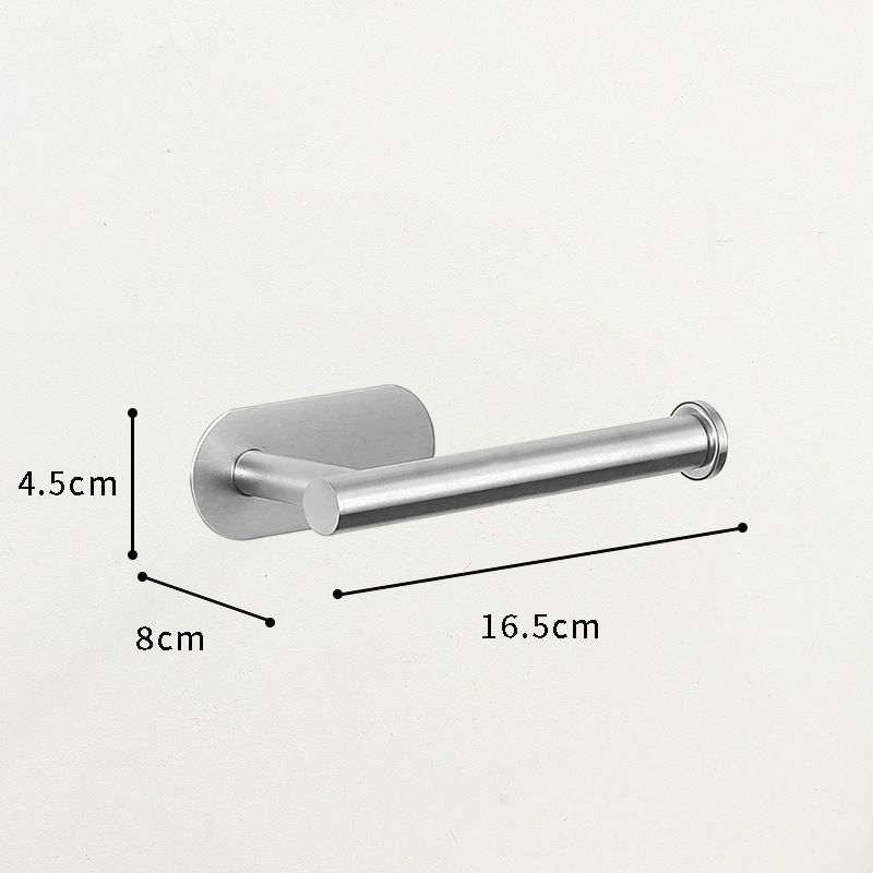 Juego de baño exclusivo transfronterizo Juego de acero inoxidable 304 sin punzonado Gancho de barra de toalla Anillo de toalla Kit de baño