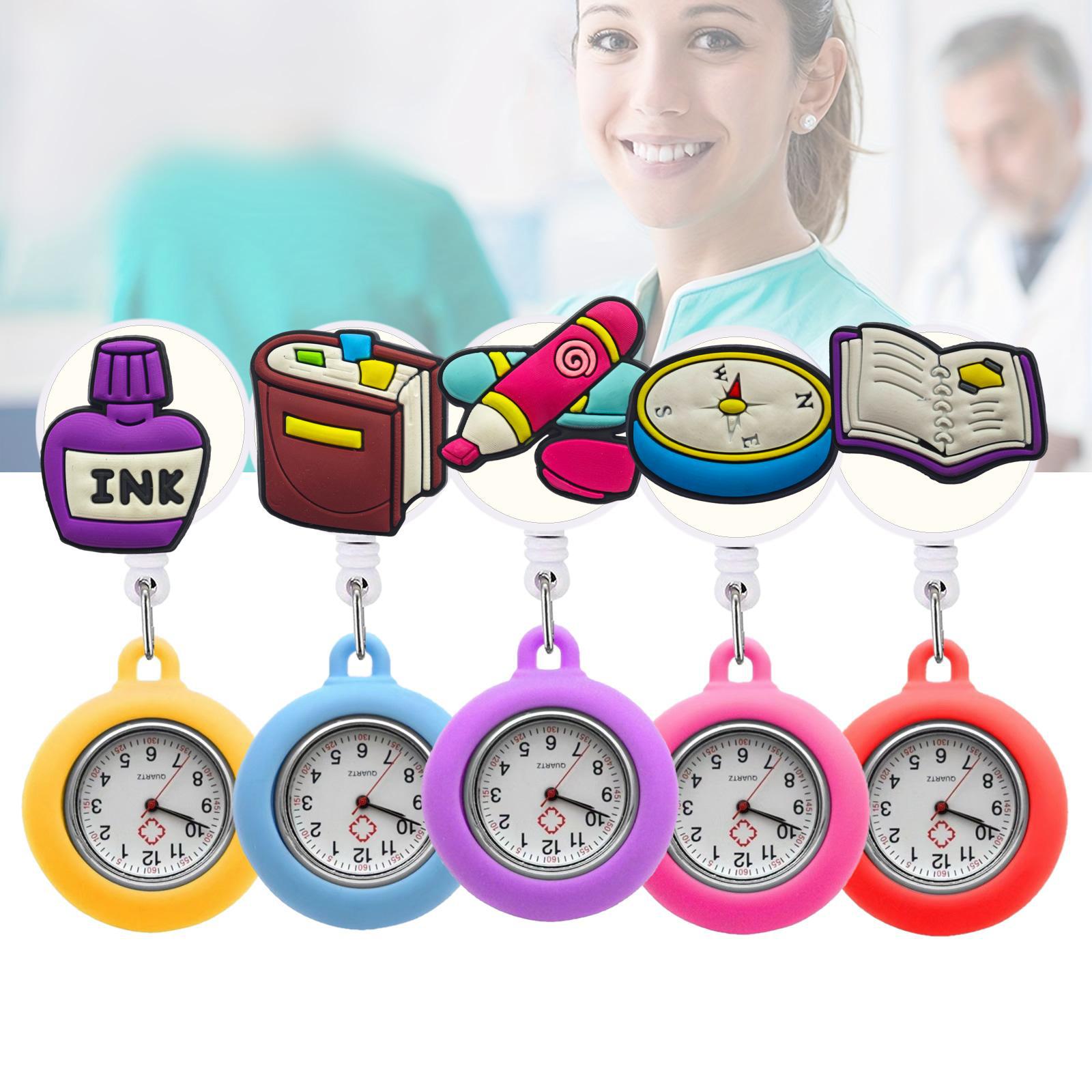 Amazon School Supplies 2 Series Wall Watch Patch Dunhuang Cartoon Cute Silicone Medical Care Special Pocket Watch Can Be Pulled