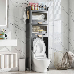 OD59 wholesale bathroom toilet shelf storage cabinet upper multi-layer floor-standing smart toilet water-saving bathroom