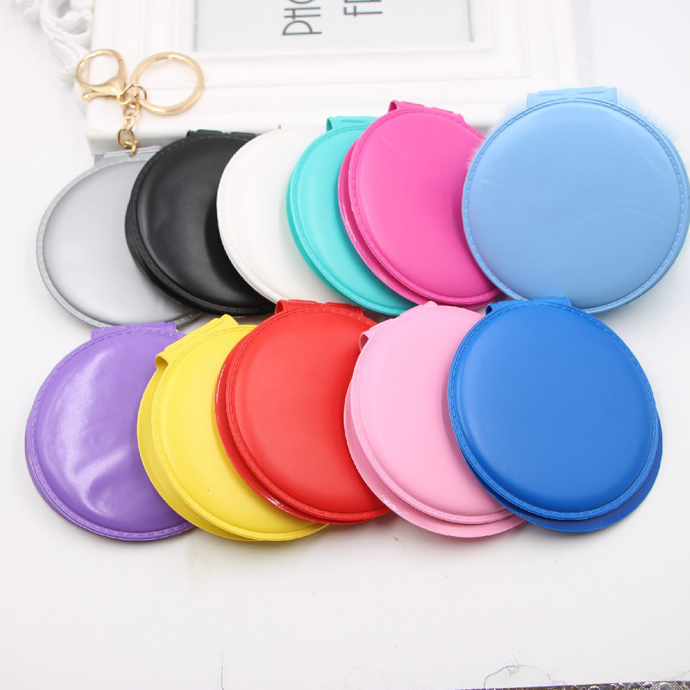 10-color Double-sided Small Mirror Bag Pendant Folding Makeup Small Makeup Mirror Ladies Boutique Gift Keychain display picture 13