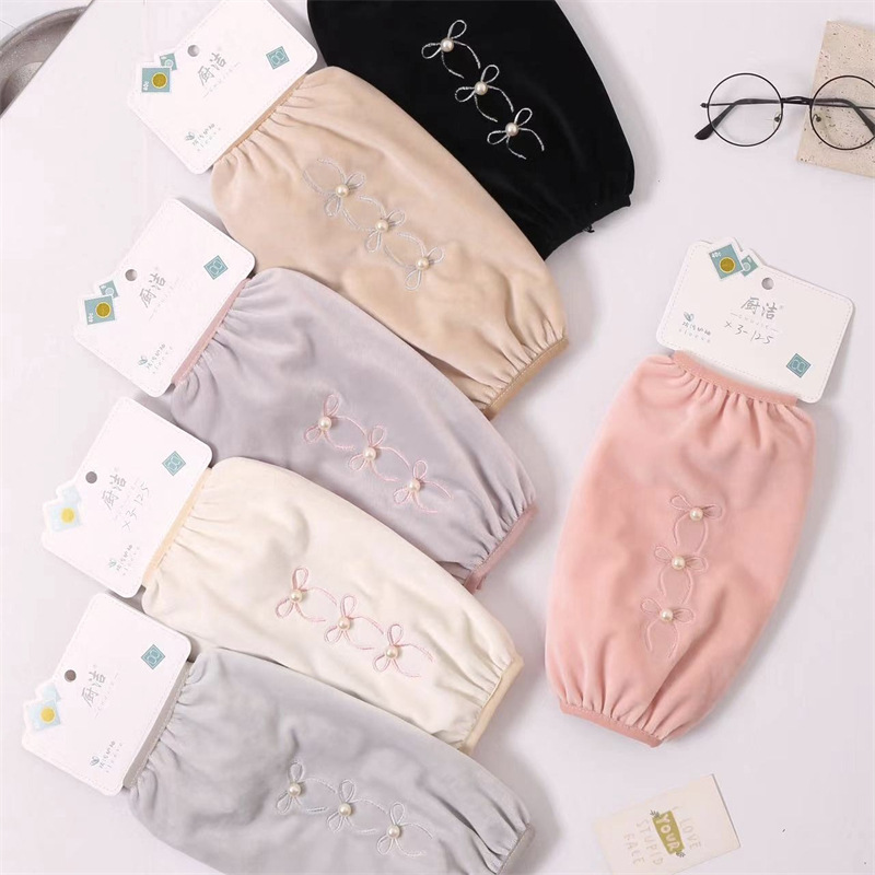 Franela impermeable bordada cocina del bebé de los hombres de las mujeres largo oversleeve mangas de la mano de los niños al por mayor estudiante Otoño e Invierno