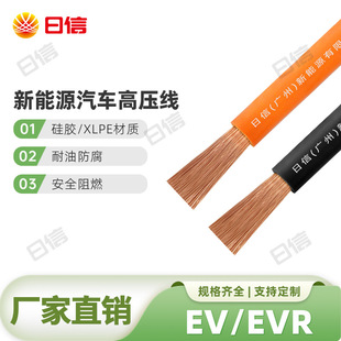 Rixin New Energy Vehicle High Voltage Line EV/EVR 1.5 2.5 4 10 16 35 Square Charging Pile Cable