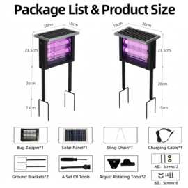 跨境户外太阳能灭蚊灯物业小区灭蚊灯防水工程杀虫灯户外捕灭蚊灯