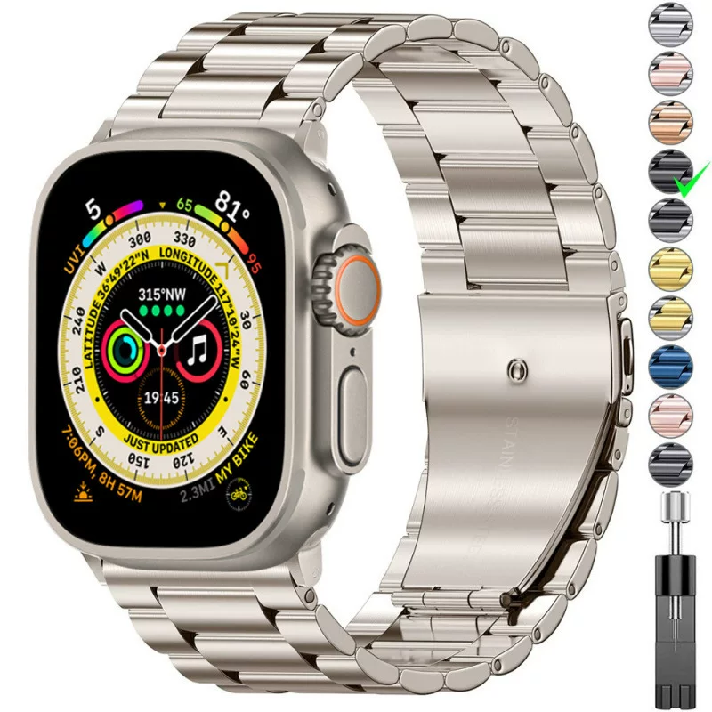Титановый сплавный ремешок для Apple Watch Ultra 49 мм 45 мм 44 мм