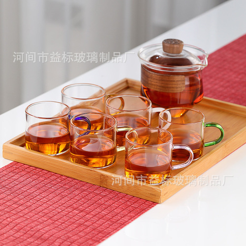 New tea cup, high borosilicate glass cup, office home cup, 6-color cup, coffee cup, water cup, juice cup