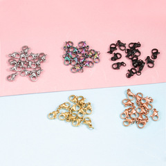 Foreign trade hot-selling furnace vacuum-plated stainless steel lobster clasp DIY jewelry accessories connection buckle 9/10mm jewelry buckle