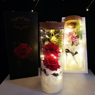Оптовая ins моделирование ветра Роза Постоянные пожелания 520 Подарки на День Святого Валентина Отправить подружку день рождения творческий подарочный стеклян