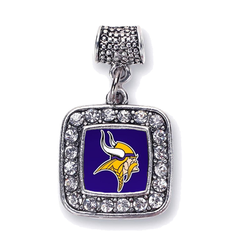 European and American Popular Diamond-Encrusted Pendants, 32 Nfl Football Team Square Team Hand Necklaces, DIY Jewelry Hanging Accessories