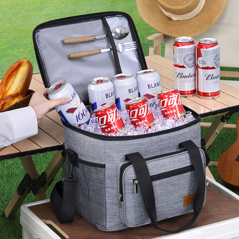 Bolsa de aislamiento de alimentos calientes de Amazon, bolsa de hielo para automóvil de gran capacidad, bolsa de almuerzo gruesa impermeable, bolsa de picnic al aire libre