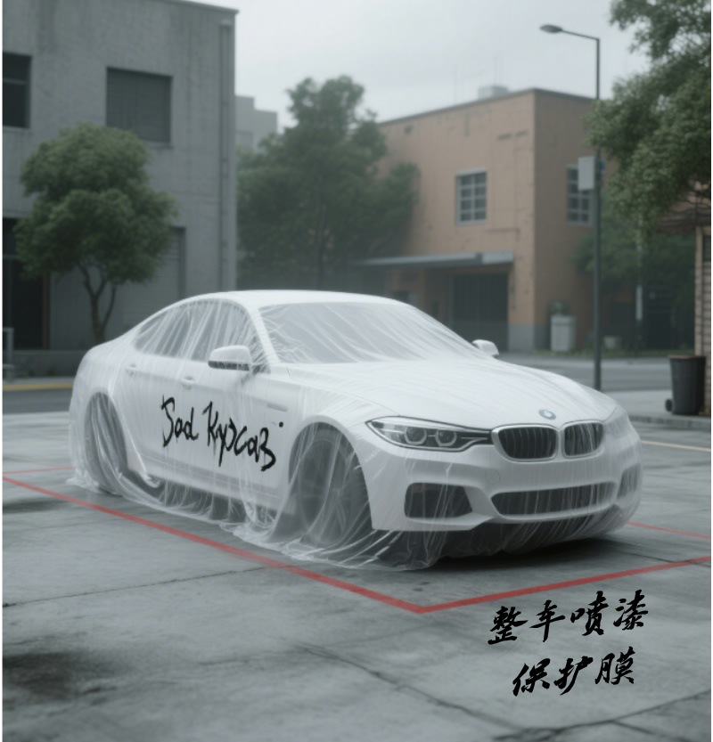 Large Size 4.8mx100m PE White Translucent Full Car Spraying Protective Plastic Film