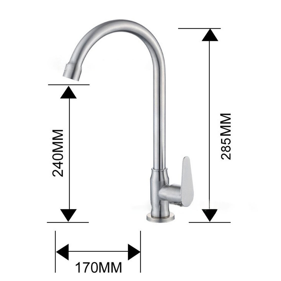 Acero inoxidable único grifo de agua fría de cocina caliente y frío hogar todo cobre válvula de mezcla de agua interruptor de doble propósito lavabo de verduras grifo de agua