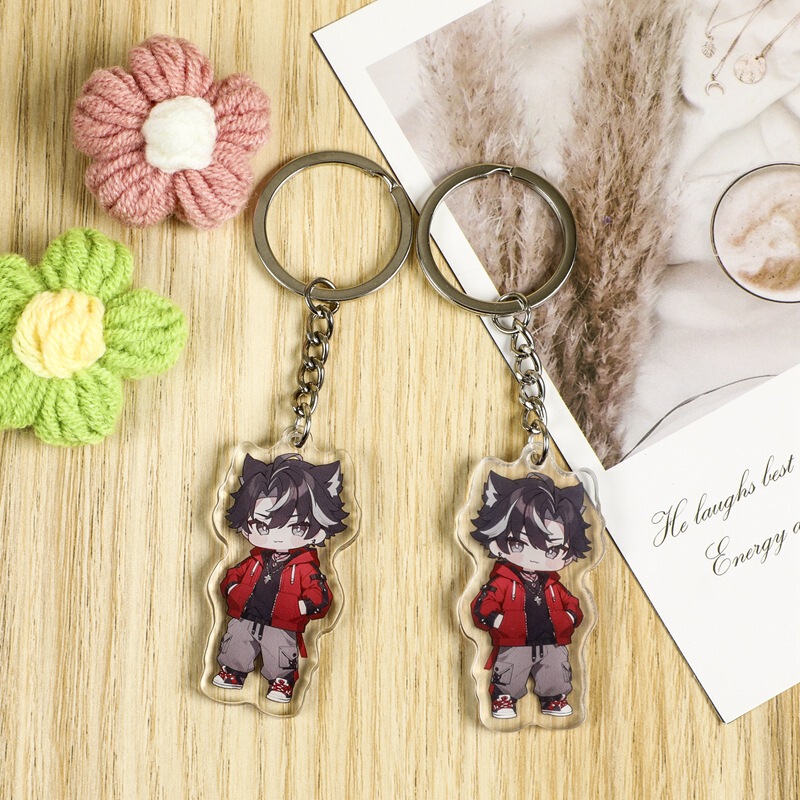 Acrylic Keychain Customized DIY Creative Personality Photo Customized Small Pendant Laser Anime Cartoon Couple
