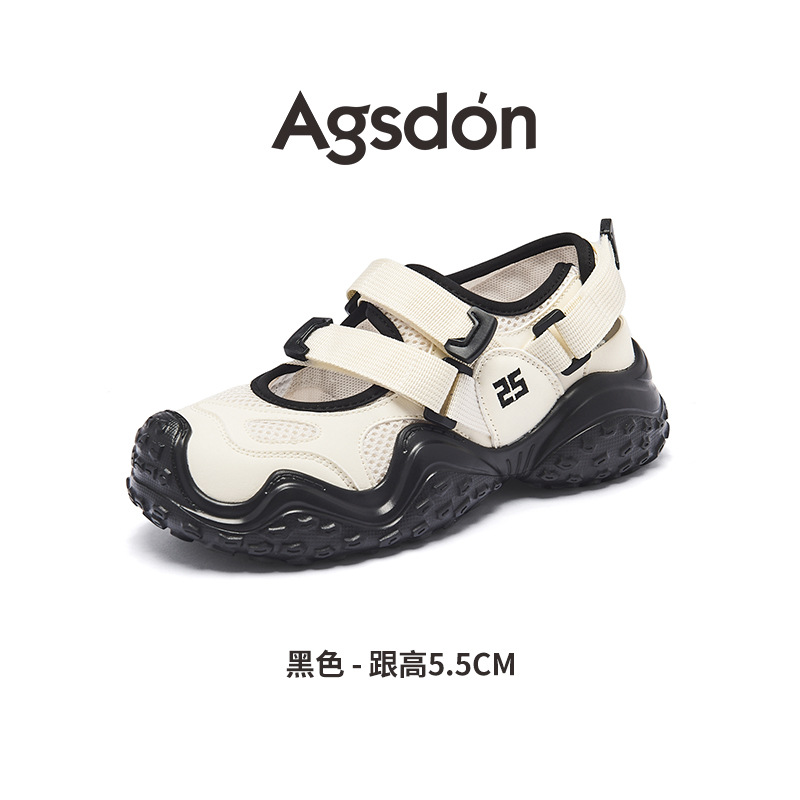 Augustion sandalias deportivas mujer 2025 nuevo verano suela gruesa zapatos de rastreo huecos zapatos de senderismo al aire libre marea