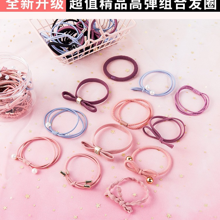 Diadema femenino neto rojo ins traje corbata cuerda de pelo simple temperamento chica banda de goma niños banda pelo Corea del Sur Accesorios
