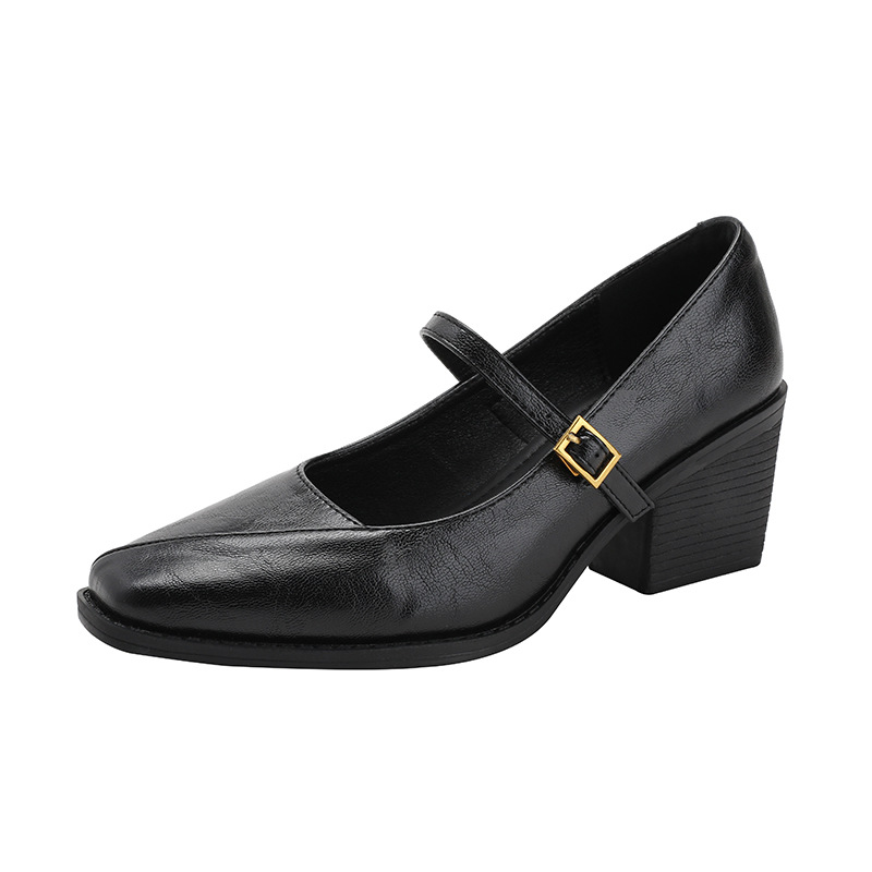 Retro Mary Jane Pumps Mit Blockabsatz Für Damen Karreeform_voghion.com