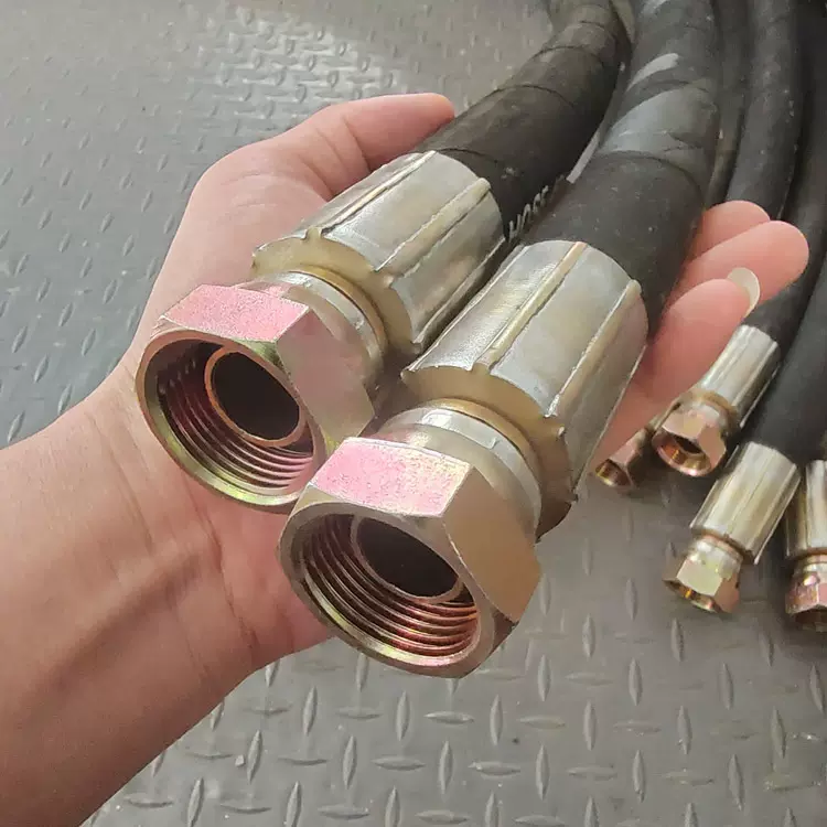 高压橡胶管采煤机矿用钢丝缠绕液压胶管油管总成