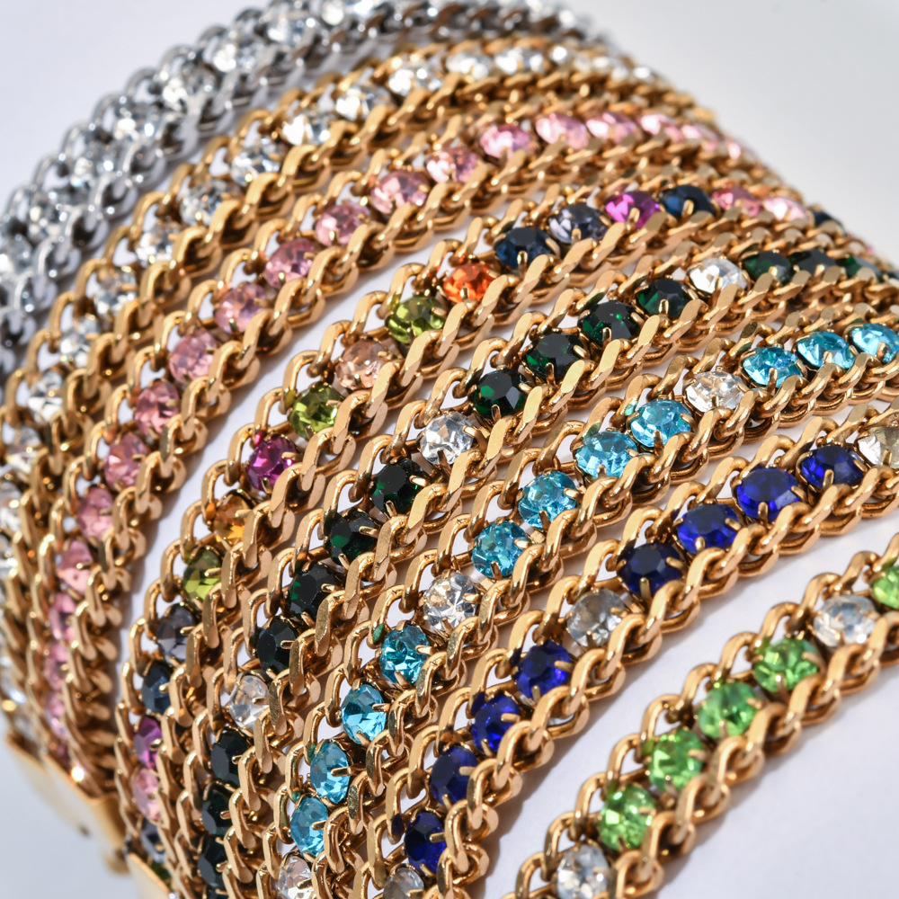 1 Piece Quantity Daily, Date Occasion Elegant Shiny Geometric 304 Stainless Steel Chain-free Bracelets