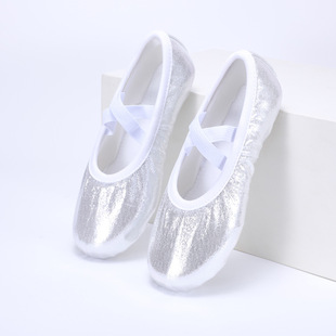 Children's Dance Shoes, Kids' Angel Ballet Soft-Soled Practice Shoes, Girls' Chinese Dance Performance Cat Paw Dance Shoes, Professional