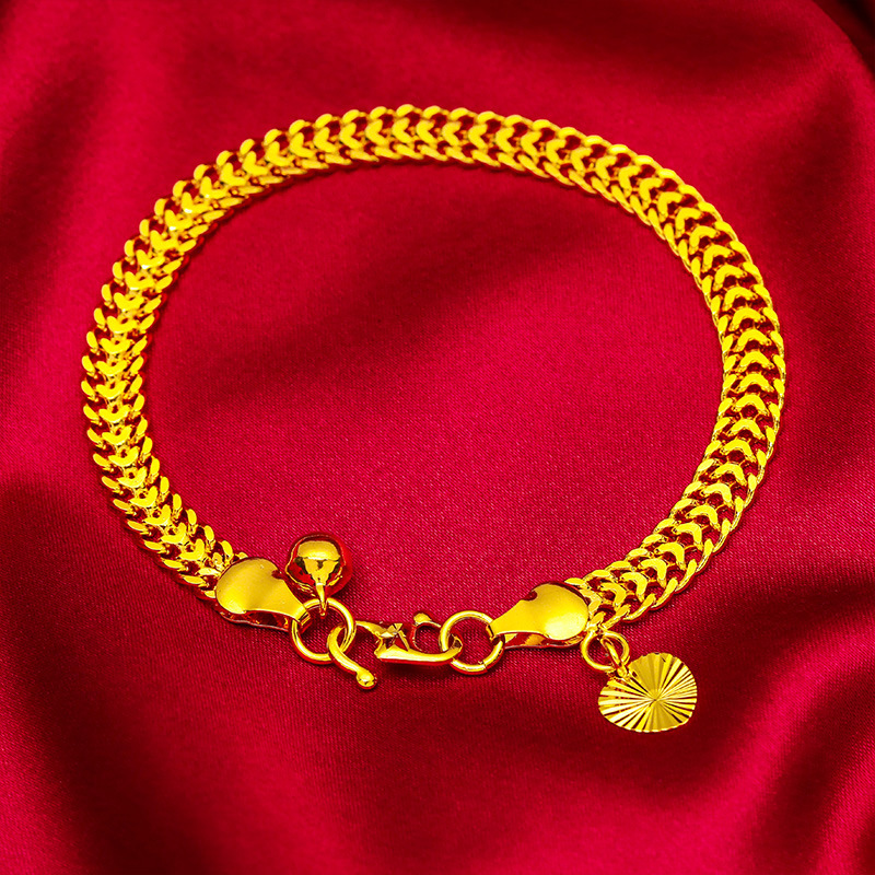 Brass gold-plated ladies Bracelet fashion Vietnam Gold boss Bracelet Men 24k gold-plated jewelry cross-border supply Brass gold-plated ladies Bracelet fashion Vietnam Gold boss Bracelet Men 24k gold-plated jewelry cross-border supply