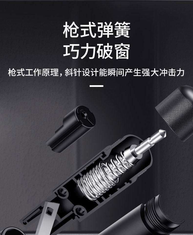 Window-Breaking Tool, Car Window Breaker with Cutter, Safety Hammer, In-Car Life-Saving Glass Escape Tool, Multifunctional Car Window Device