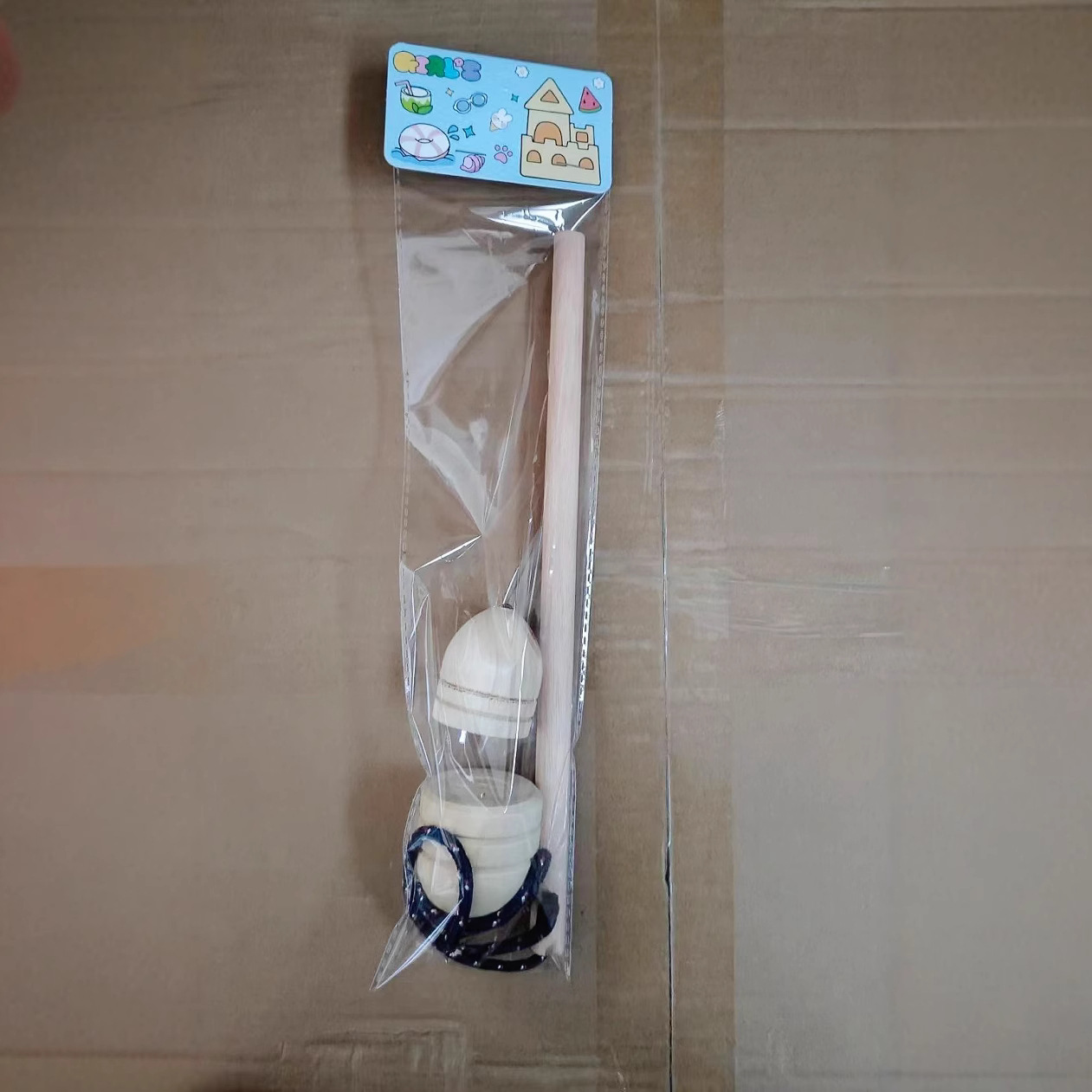 Juguetes de madera para niños giroscópicos bolsas alargadas varillas 2 juegos de juguetes tradicionales nostálgicos 2 yuanes lotes