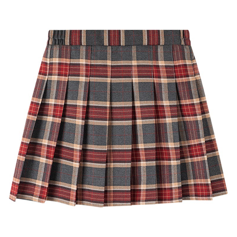 Falda de niña Falda plisada Versión coreana 2024 Nueva falda de estilo universitario de todo fósforo para niños Uniforme escolar