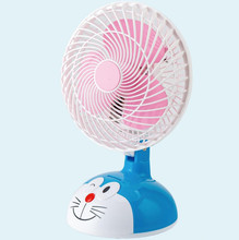 荣鑫189叮当猫摇头台扇 学生扇迷你风扇可摇头二档可调儿童卡通扇