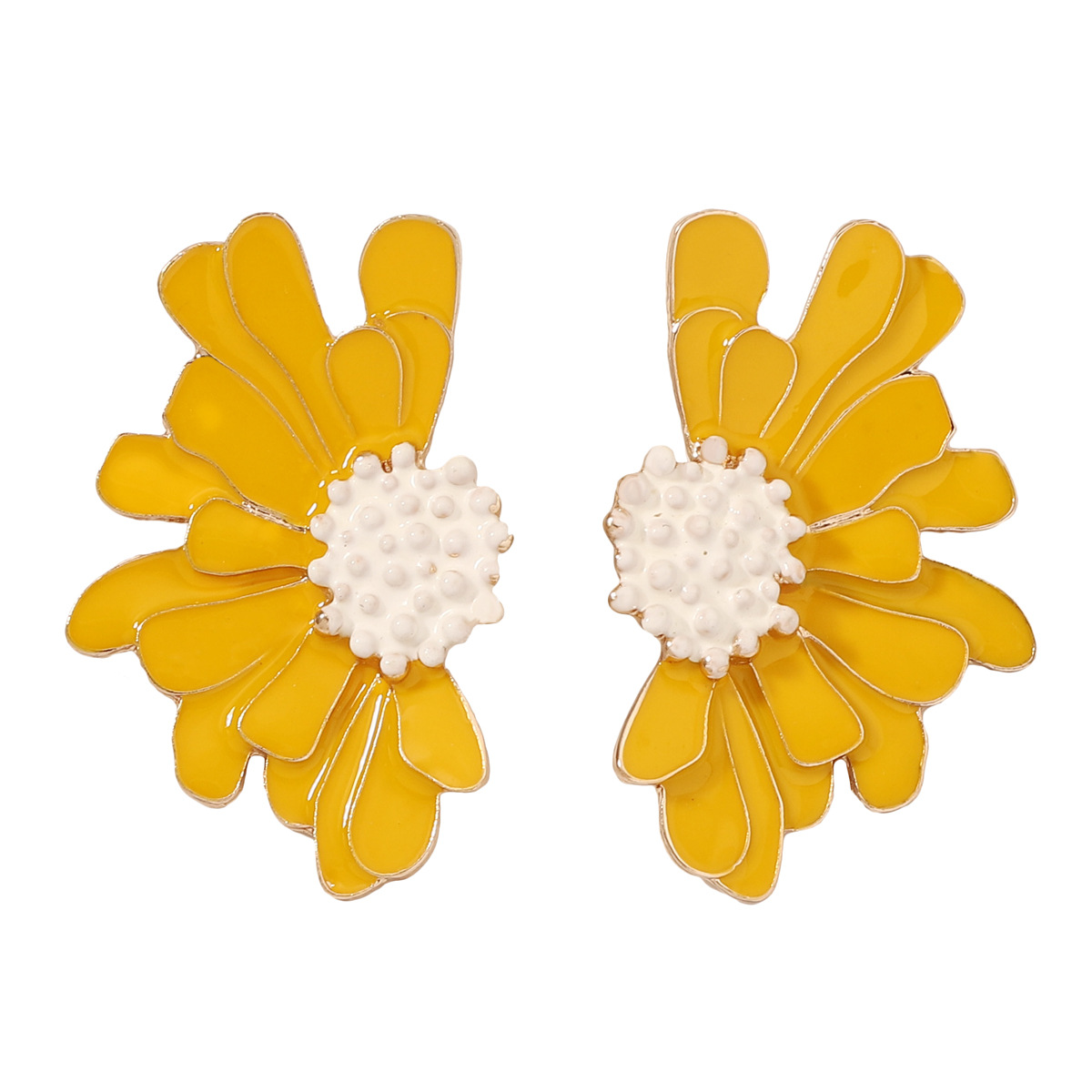 1 Pair Sweet Flower Enamel Plating Alloy Ear Studs display picture 6