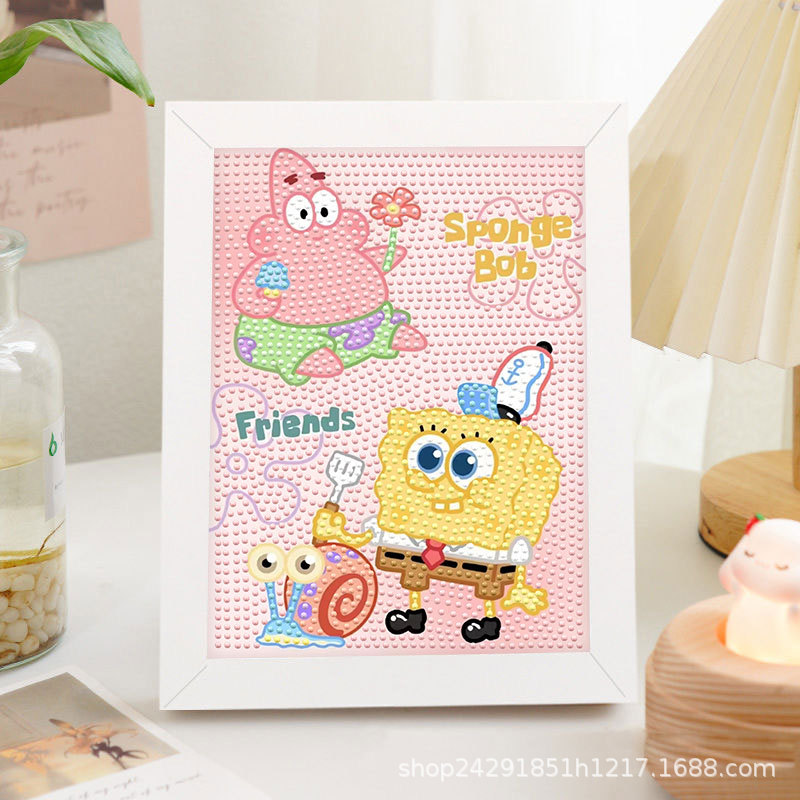 Diamante nuevo lápiz de dibujos animados pequeño nuevo pegatino diy puzzle manual regalo de cumpleaños para niños estudiantes