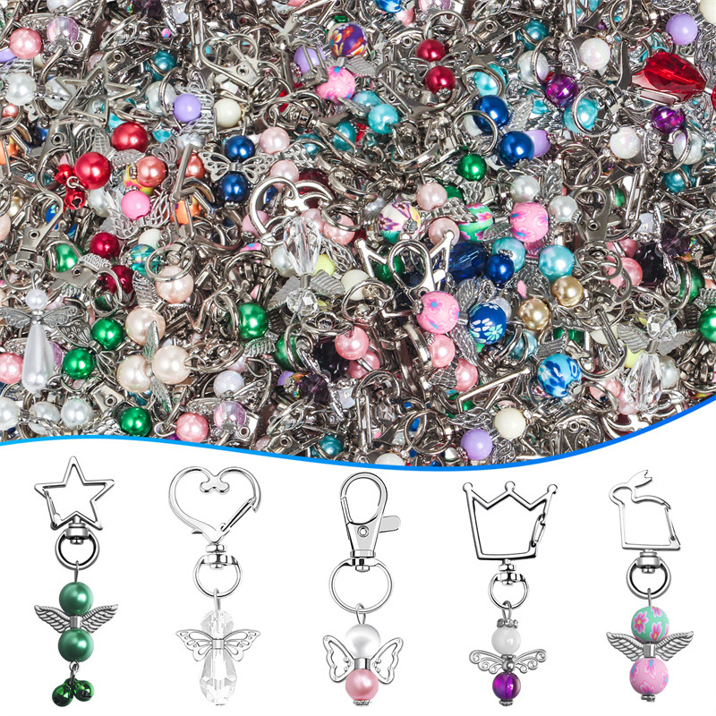 Cross-Border Creative Colorful Guardian Angel Mix and Match Keychain DIY Theme Birthday Wedding Baby Shower Souvenir