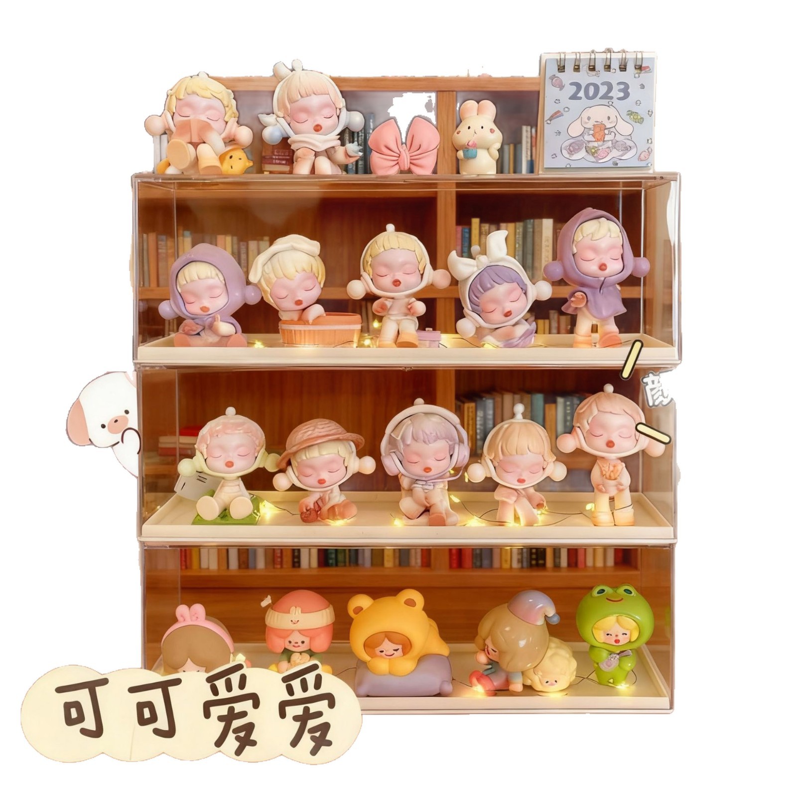 收納盒手辦展示架展示盒亞克力展示架客廳收納家用透明防塵收納盒 5