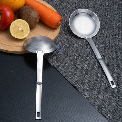 304 Stainless Steel Filter Oil Spoon Household Products Juice Soy Milk Residue Separator Spoon Oil Grid Foam Filter Leak Wholesale