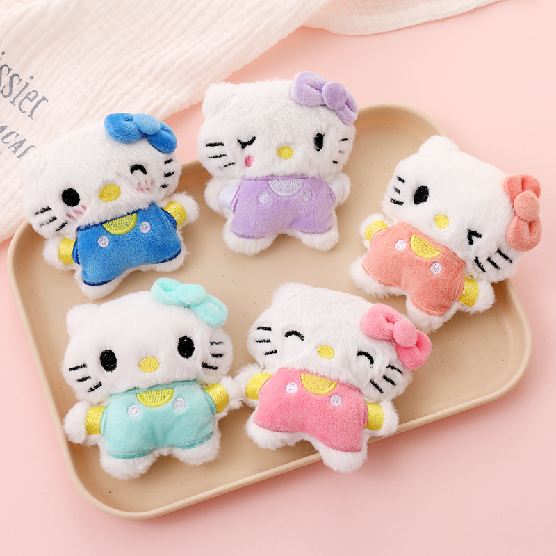 爆款kitty猫玩偶胸针蝴蝶结猫咪公仔配饰背包挂饰服饰diy装饰辅料